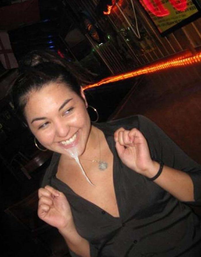 15P Real amateur girlfriends taking cum facials