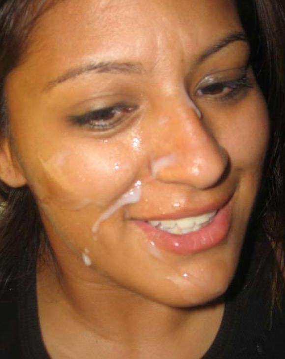 15P Real amateur girlfriends taking cum facials