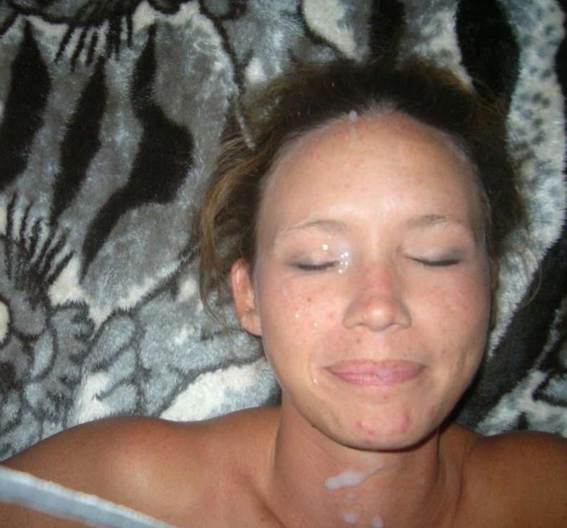 14P Real amateur girlfriends taking cum facials