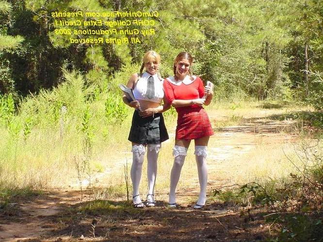 16P Schoolgirls outdoor group messy facial