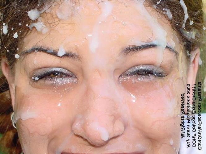 16P Schoolgirls outdoor group messy facial