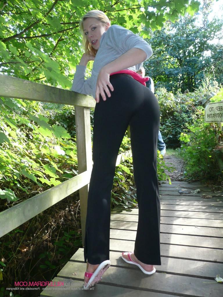 16P Blonde Babe Drops to Her Knees to Suck a Cock While Hiking Outdoors