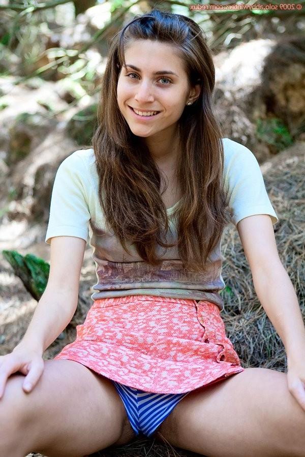 15P Beautiful Hairy Girl Shows Off Her Amazing Body Outdoors