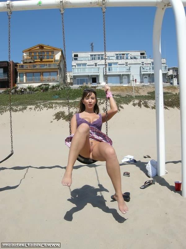 16P Cute pantyless upskirts flashing indecent exposure outdoors