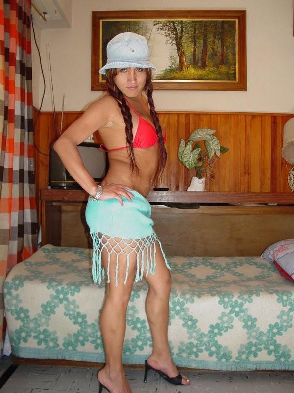 16P Alluring shemale cums whilst stroking on her bed