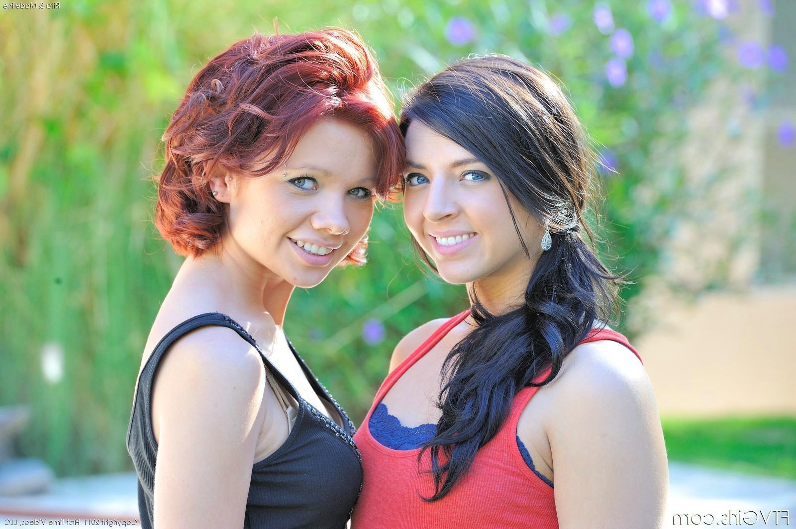 25P Real amateur lesbian teens exposed and teased outdoor