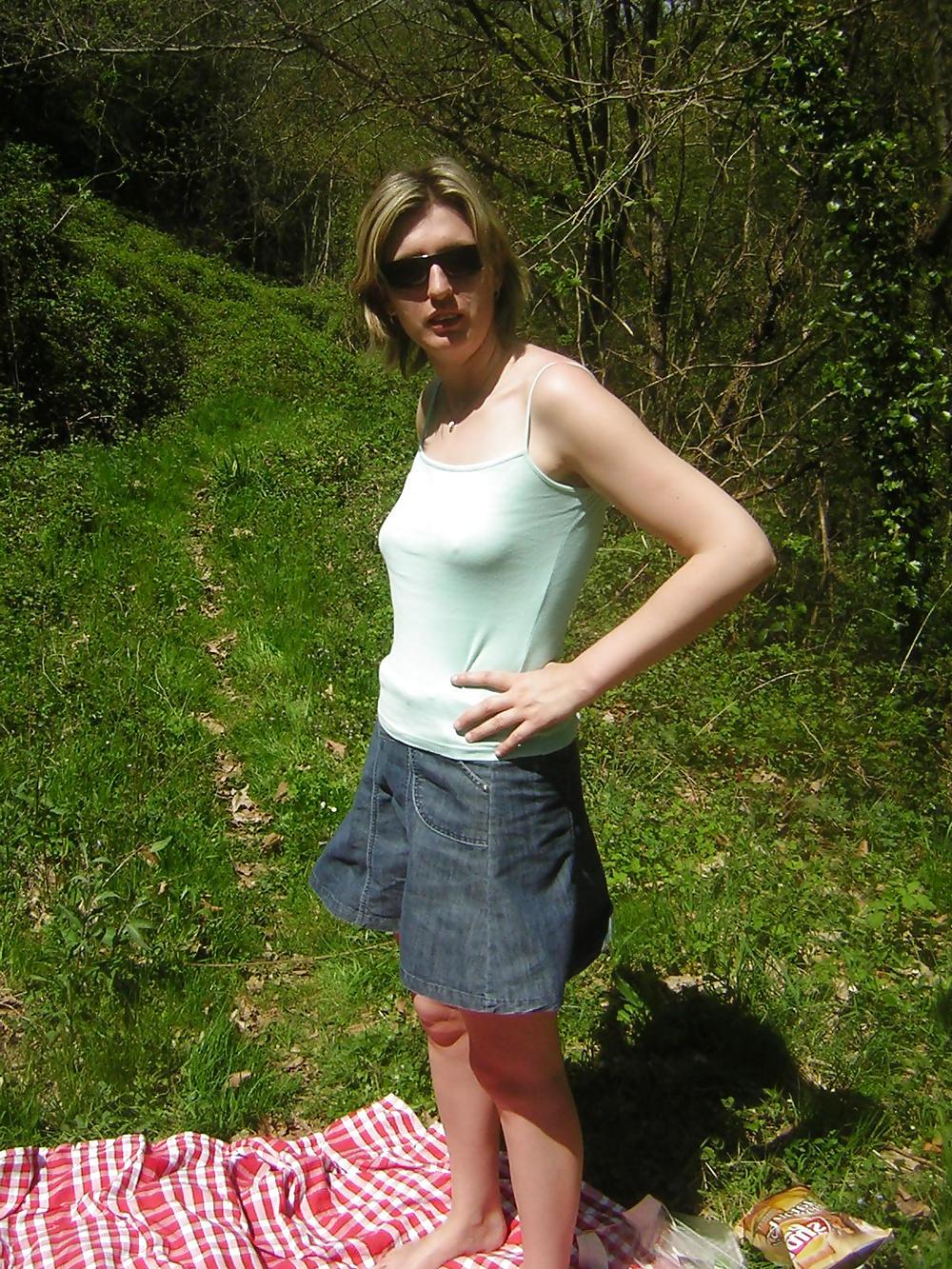 15P French amateur nude in forest