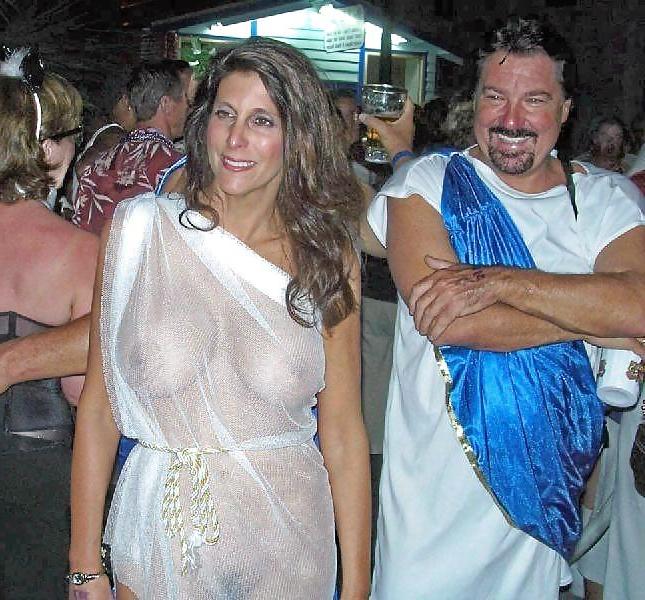 25P Amateur matures outside with their tits hanging out 3