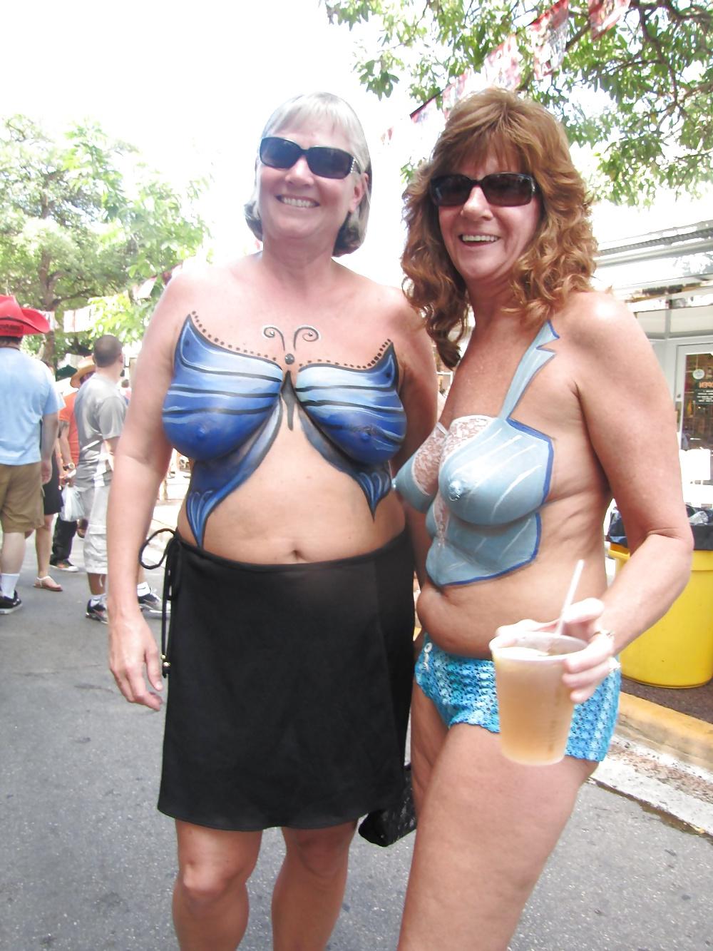 24P Amateur matures out and about with their tits hanging out 11