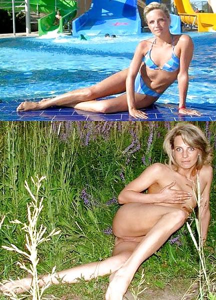 25P Real Amateur Housewives - Swimsuit Then Naked 6