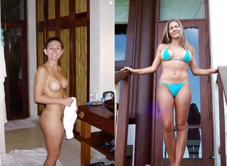 25P Real Amateur Housewives - Swimsuit Then Naked 6