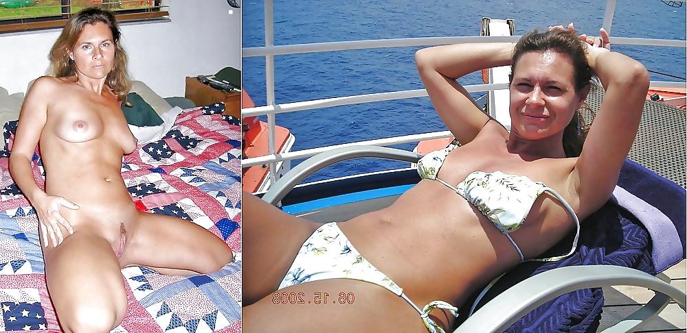 25P Real Amateur Housewives - Swimsuit Then Naked 6