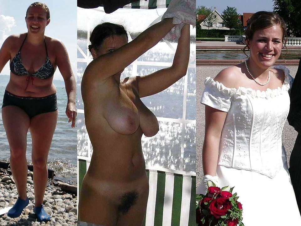 25P Real Amateur Brides Dressed Undressed 13