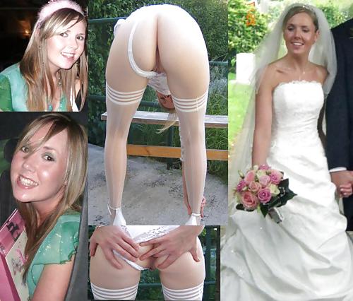 25P Real Amateur Brides Dressed Undressed 13