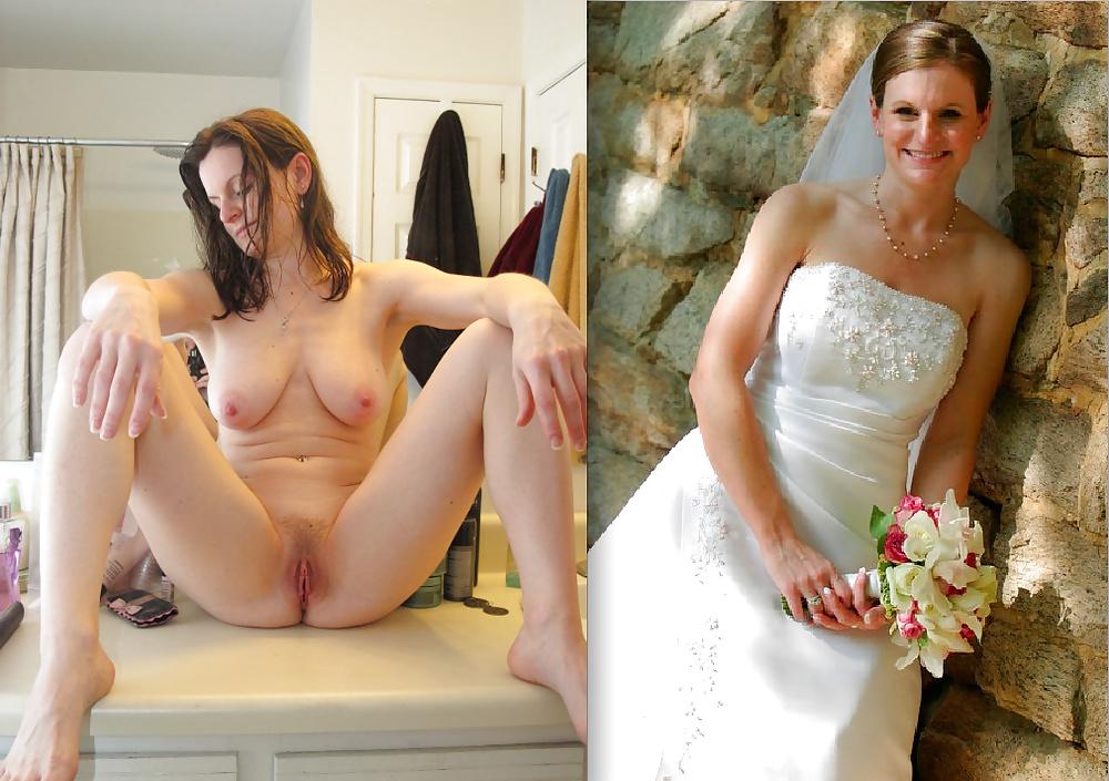 25P Real Amateur Brides Dressed Undressed 13