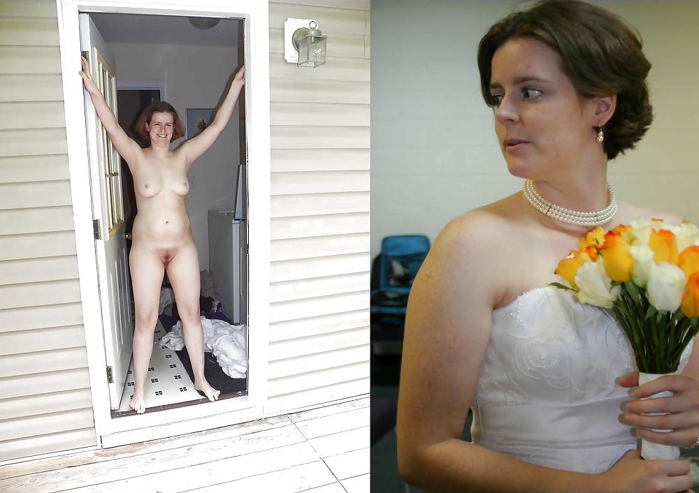 25P Real Amateur Brides Dressed Undressed 13