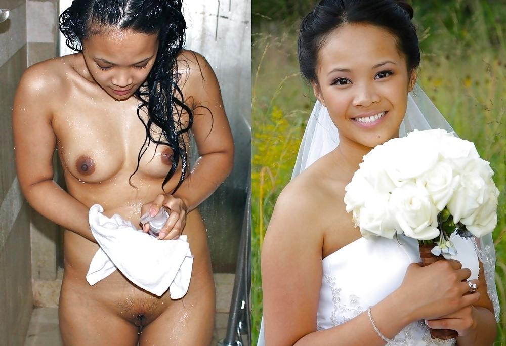 25P Real Amateur Brides Dressed Undressed 13