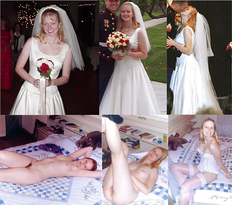 25P Real Amateur Brides Dressed Undressed 13