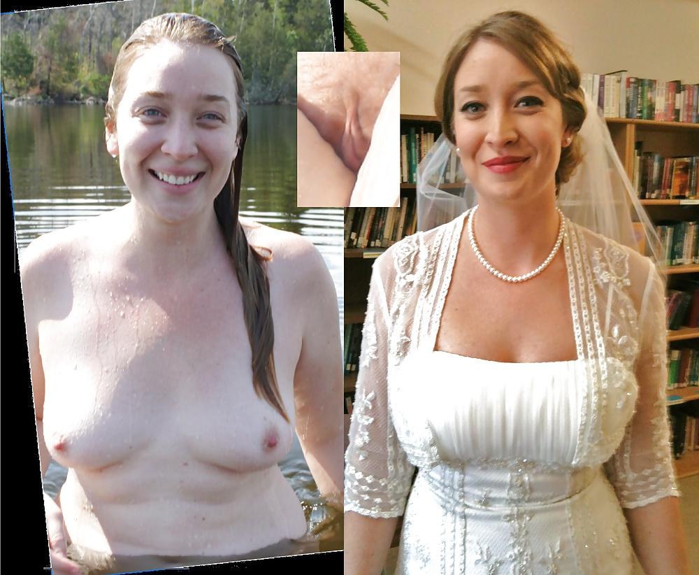 25P Real Amateur Brides Dressed Undressed 13