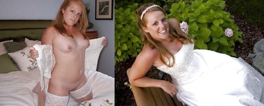 25P Real Amateur Brides Dressed Undressed 13