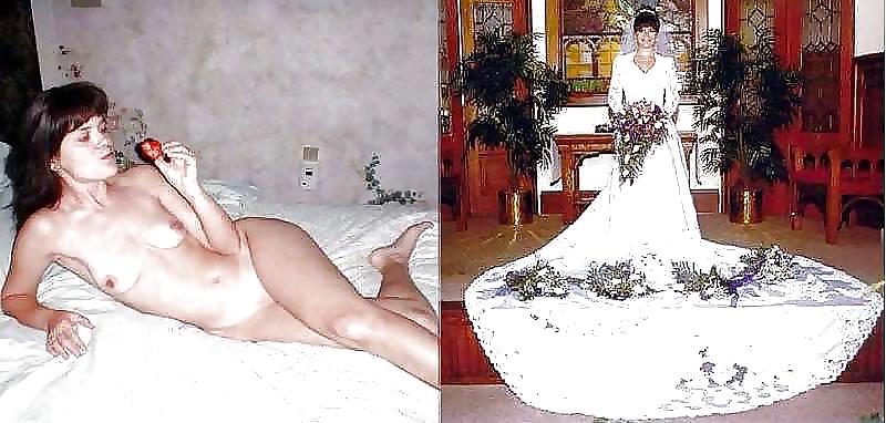 25P Real Amateur Brides Dressed Undressed 13