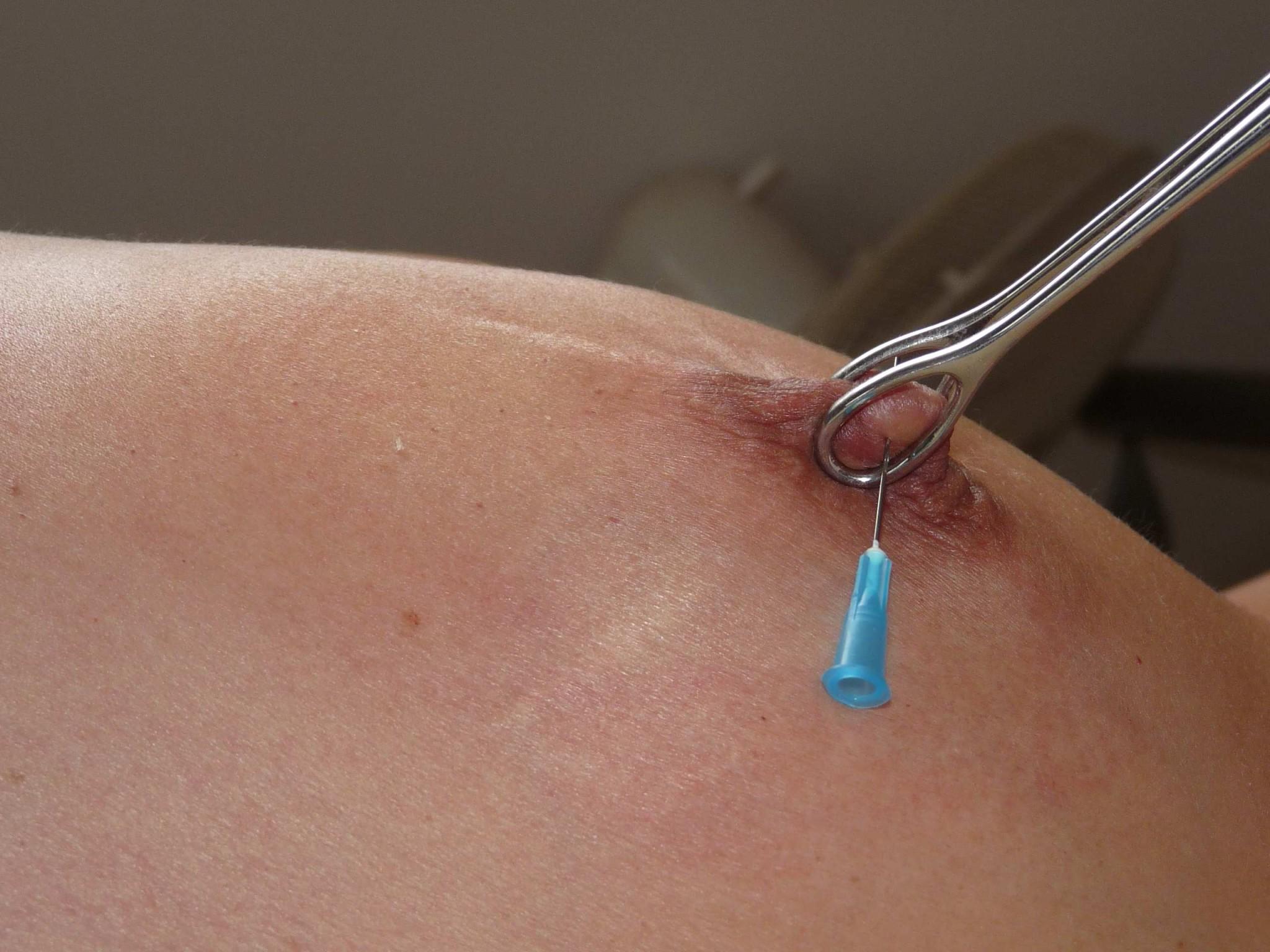 16P Extreme amateur needle pain and nipple piercing tortures of european painslut pu