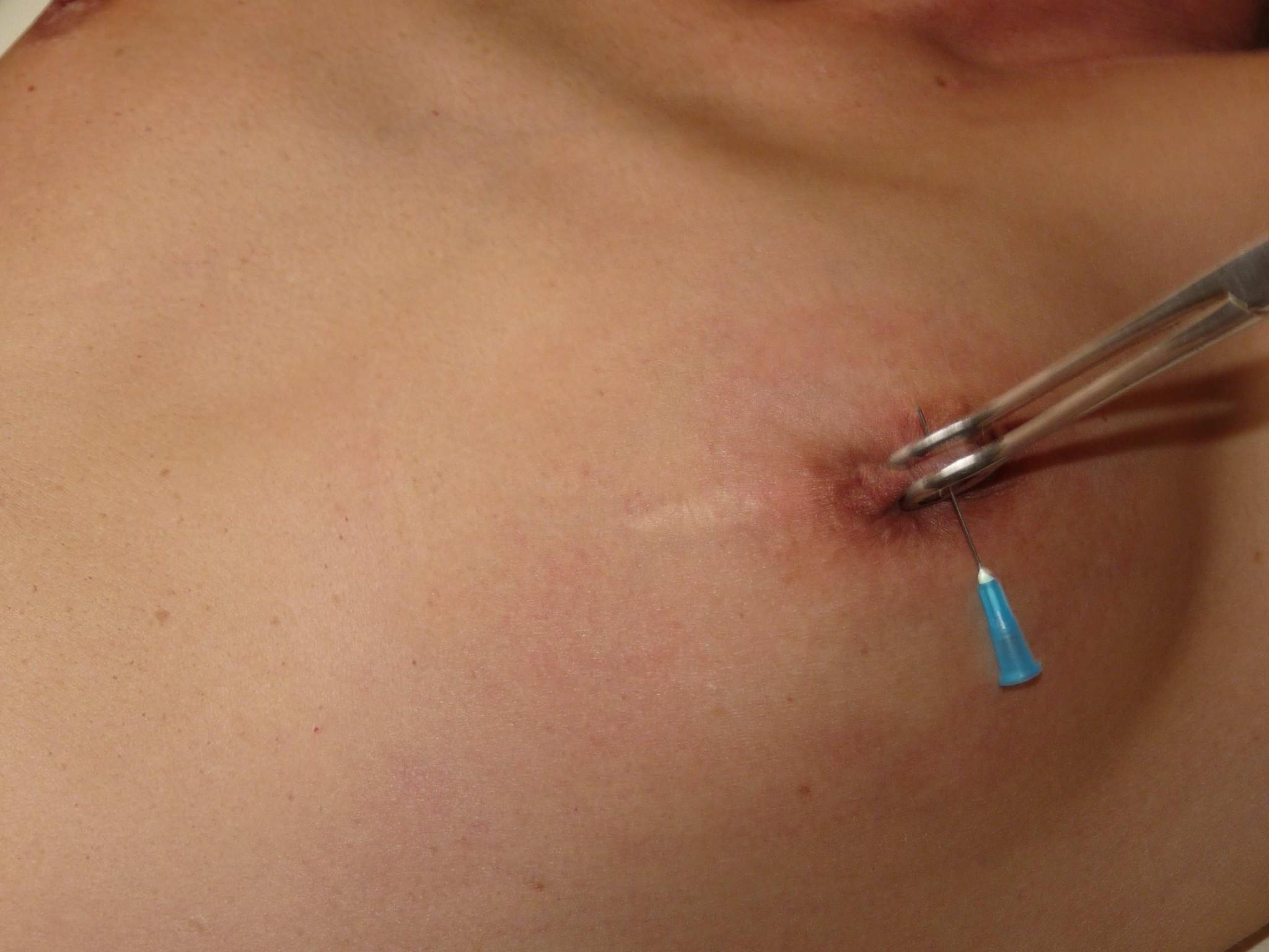16P Extreme amateur needle pain and nipple piercing tortures of european painslut pu
