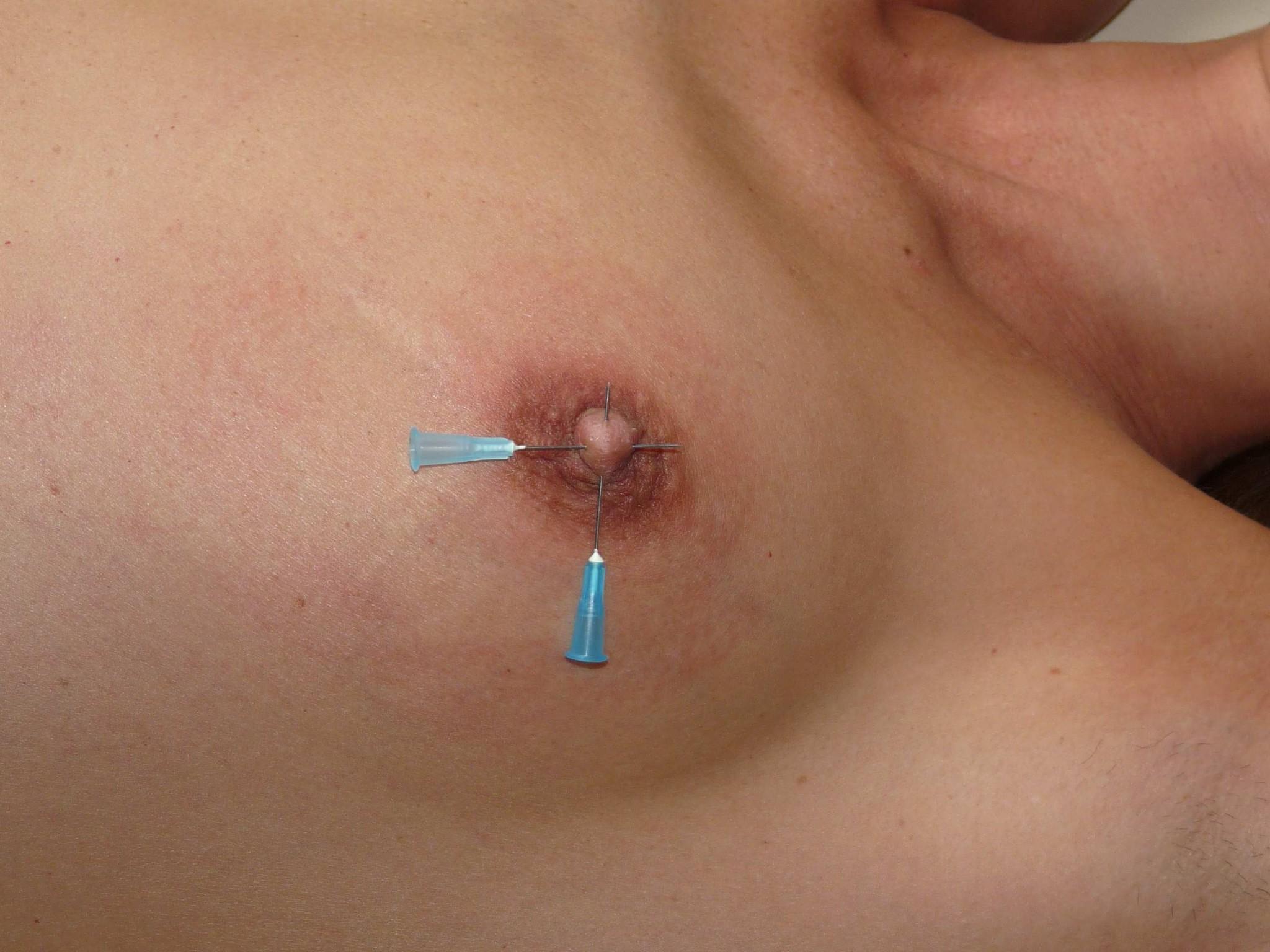 16P Extreme amateur needle pain and nipple piercing tortures of european painslut pu