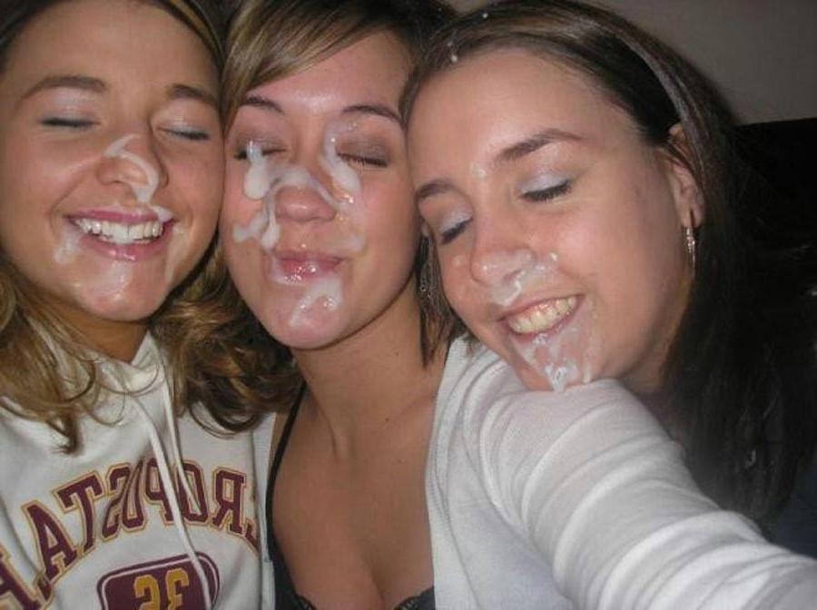 15P Real amateur girlfriends taking messy facials