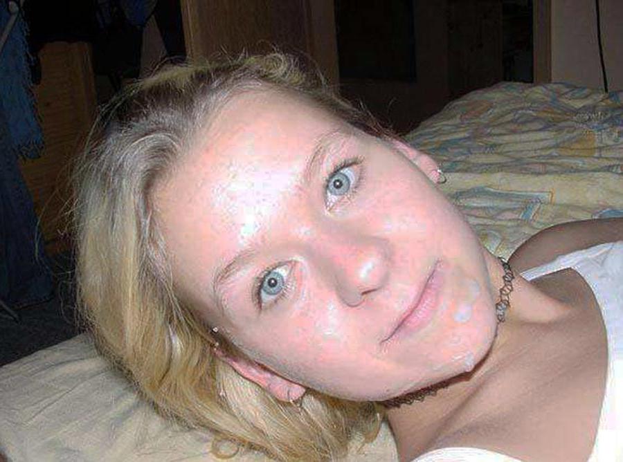 15P Real amateur girlfriends taking messy facials