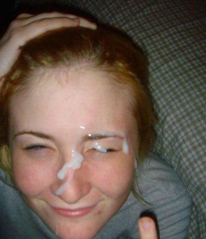 15P Real amateur girlfriends taking messy facials