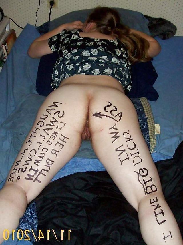 25P Amateur NOTEPAD Bodywriting Sluts Slaves