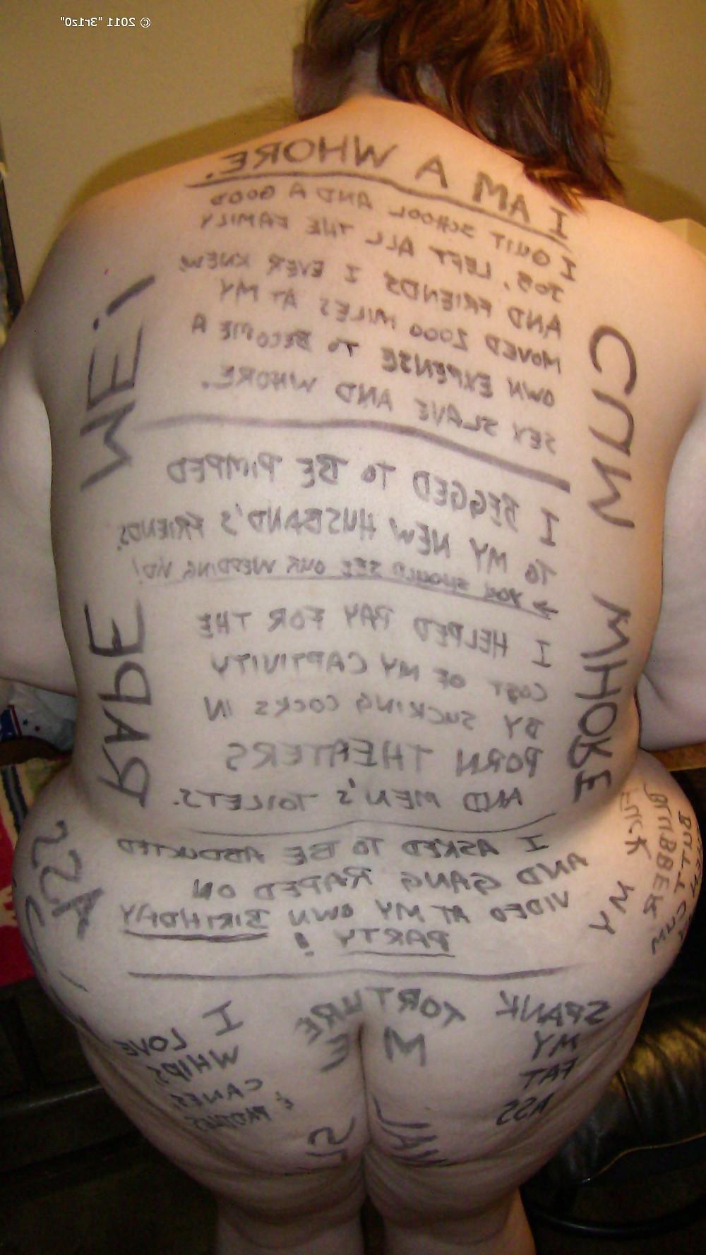 25P Amateur NOTEPAD Bodywriting Sluts Slaves