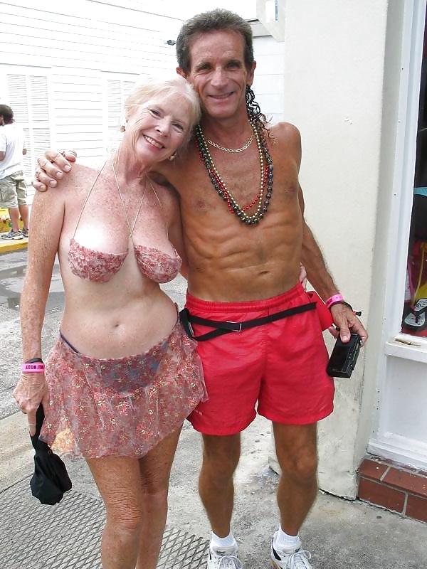 24P Amateur matures out and about with their tits hanging out 9