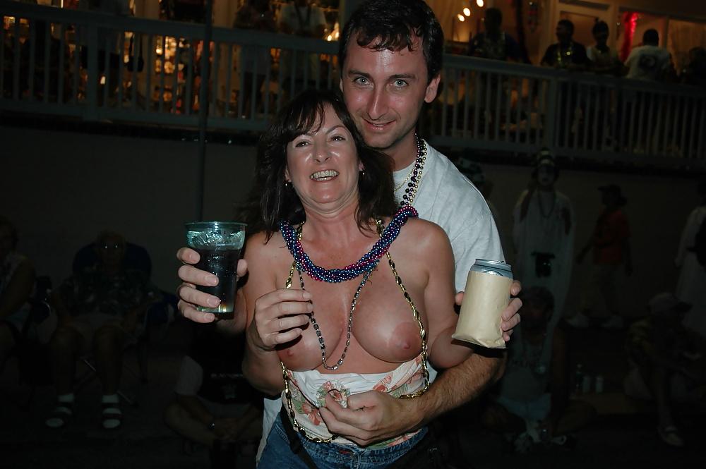 24P Amateur matures out and about with their tits hanging out 9