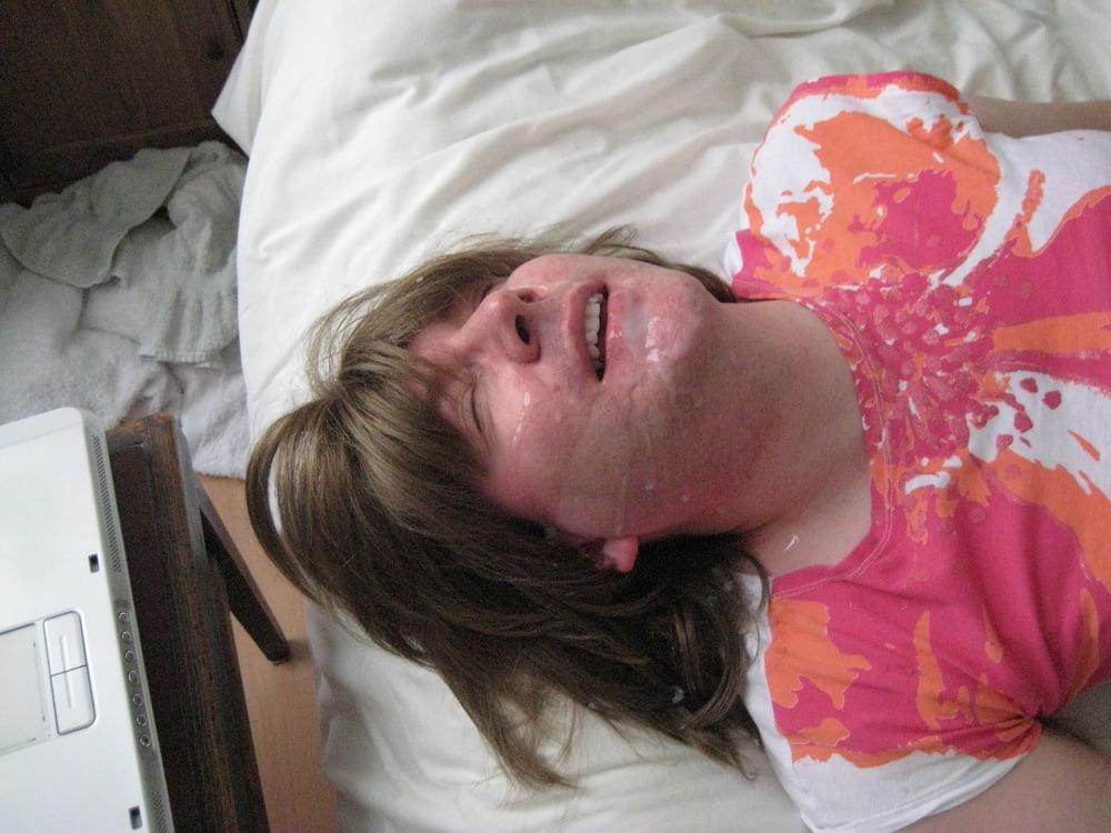 4P Lucy Sucking cock and cum facial from back in 2009