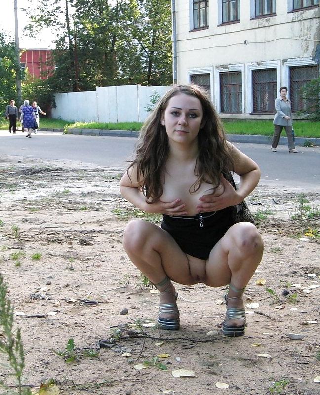 15P The Beauty of Amateur Russian Public Slut