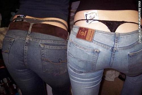 15P Amateur thong peeks, slips and ass. 