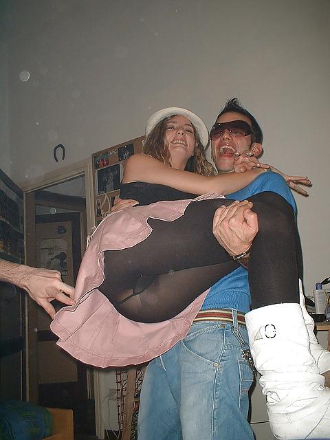 19P Amateur Upskirts in Black