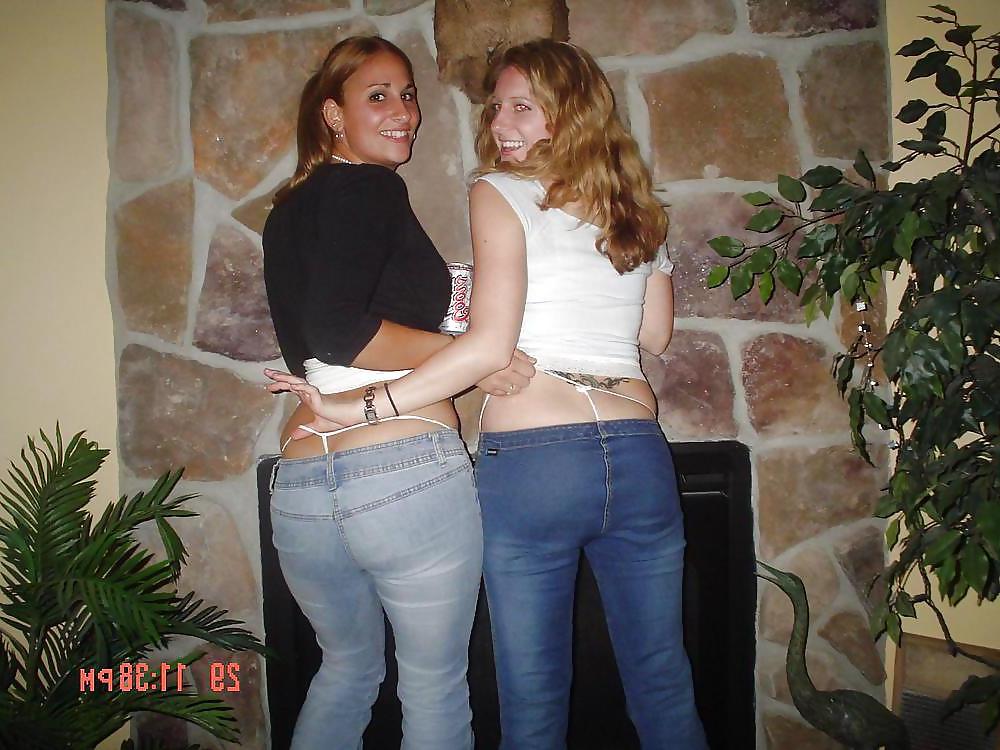 15P Amateur group panty thong 