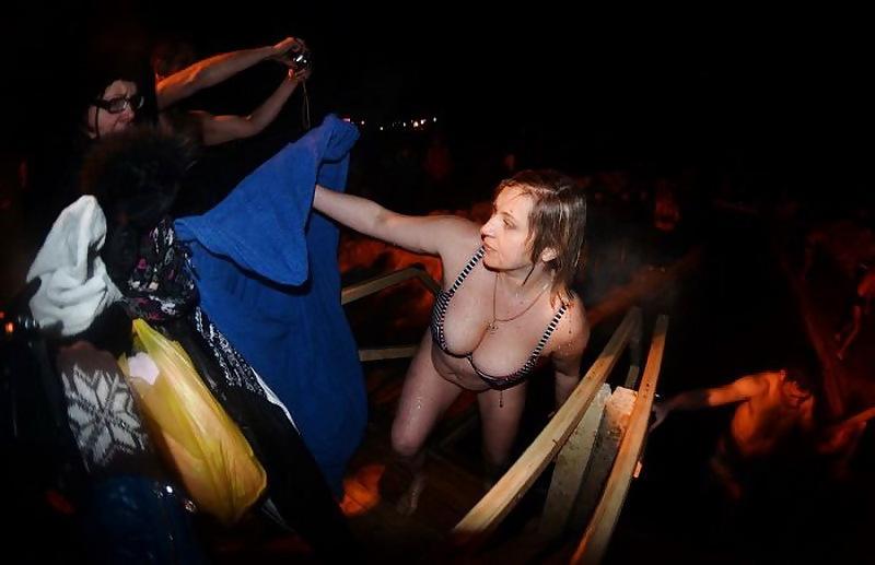 25P Russian Epiphany bathing! Amateur!