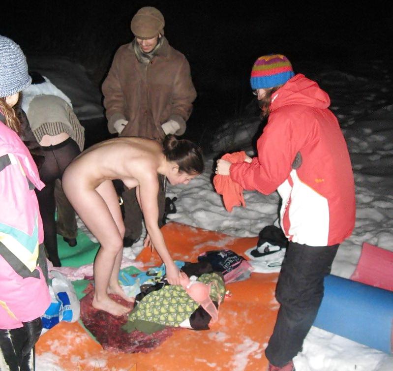 25P Russian Epiphany bathing! Amateur!