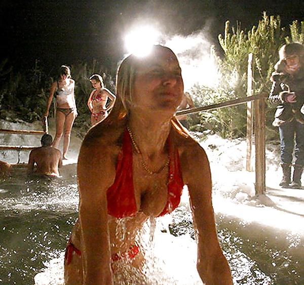 25P Russian Epiphany bathing! Amateur!