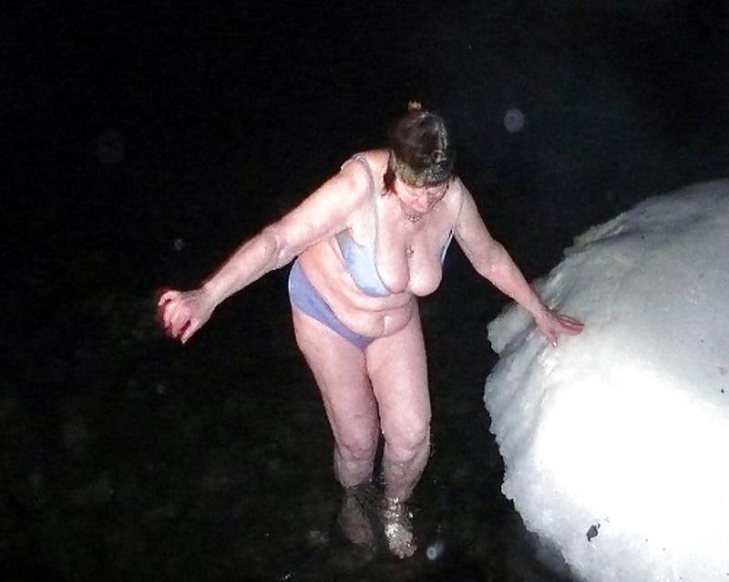 25P Russian Epiphany bathing! Amateur!