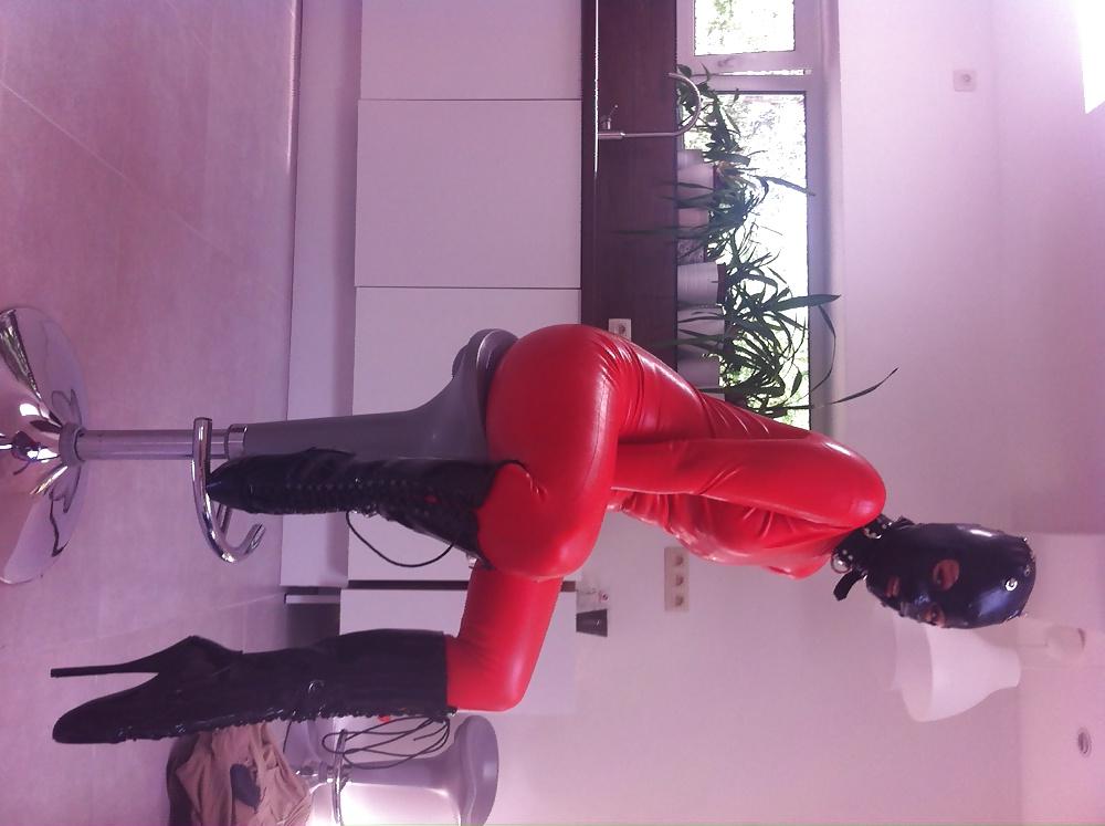 16P TOPBICHE full latex catsuit anal ballet boot