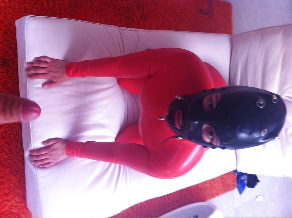 16P TOPBICHE full latex catsuit anal ballet boot