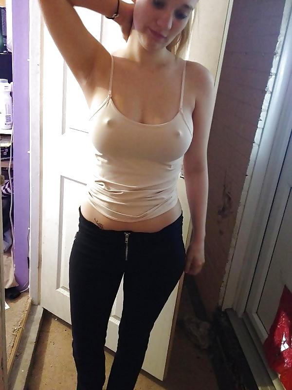 15P British Blonde amateur teen with great tits 2