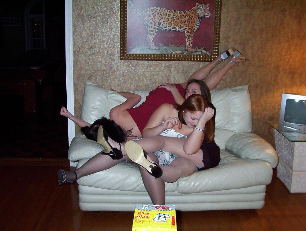 25P Amateur ladies in pantyhose-stop looking up my skirt! 5