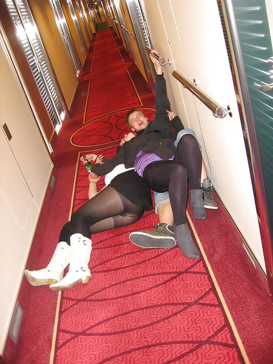 25P Amateur ladies in pantyhose-stop looking up my skirt! 5