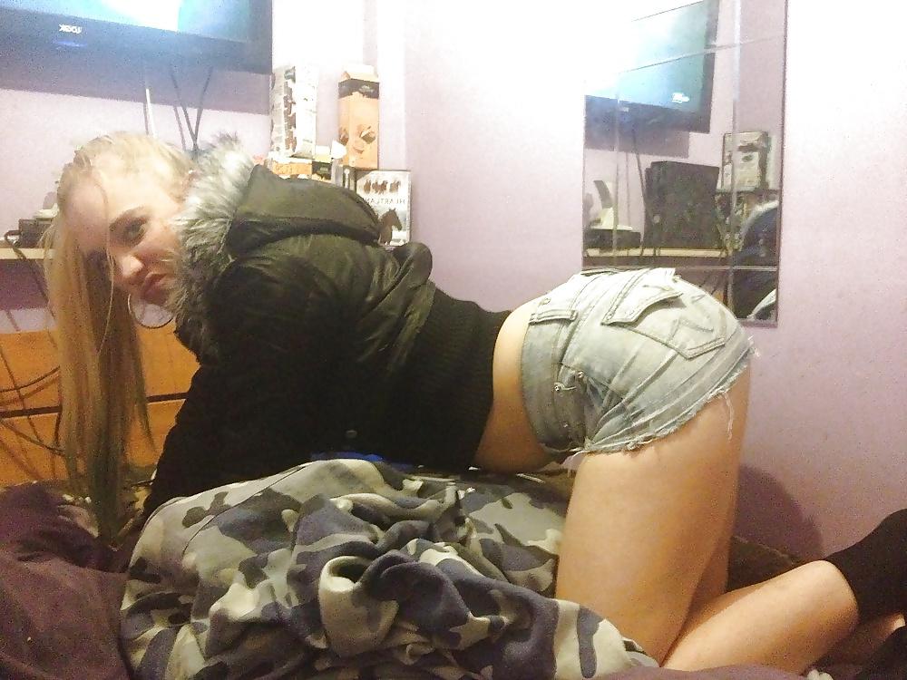 25P British Blonde amateur teen with great tits